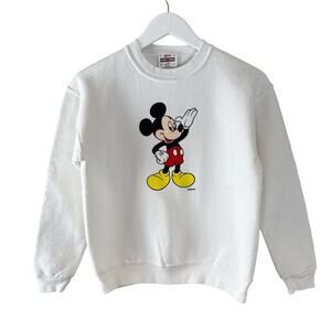 Vintage Kids Disney Jerzees Sweatshirt Mickey Sz L‎
